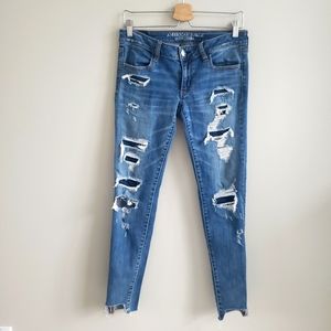 AE distressed jeggings